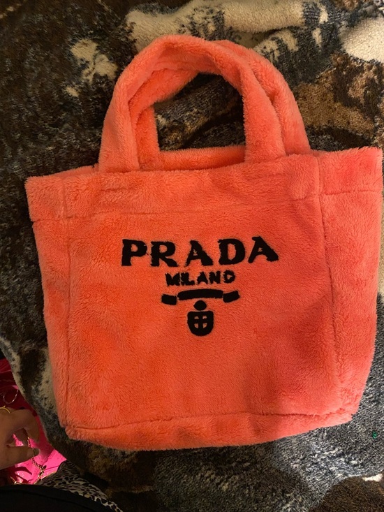 Prada Handbags - Prada Milano Plush Tote Bag - Hot Pink